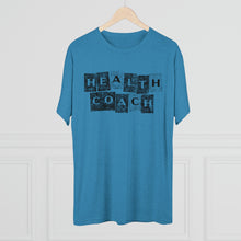 Load image into Gallery viewer, Health Coach Grunge Panels Motivational Men&#39;s Tri-Blend Crew Tee
