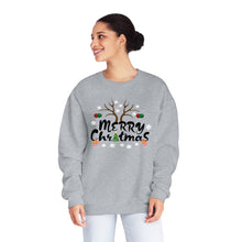 Load image into Gallery viewer, Merry Christmas Antlers Candy Canes Snowflake Unisex NuBlend® Crewneck Sweatshirt
