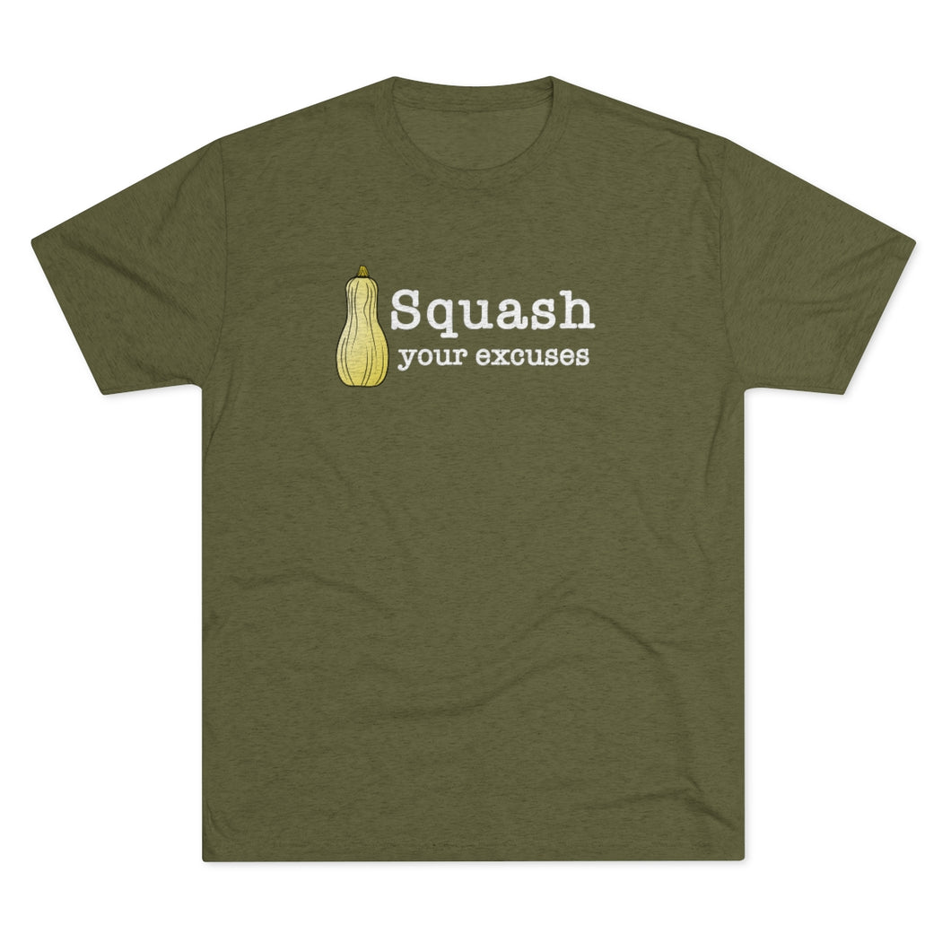 Squash your Excuses Men's Tri-Blend Crew Tee