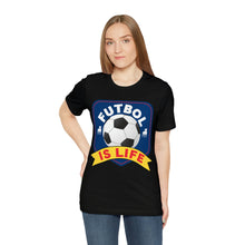 Load image into Gallery viewer, Futbol Is Life Unisex Jersey Crew Neck T-shirt
