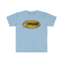 Load image into Gallery viewer, Captains Catchphrases Engage Jean Luc Picard Unisex Softstyle T-Shirt
