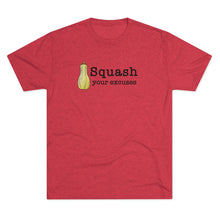 Load image into Gallery viewer, Squash your Excuses Men&#39;s Tri-Blend Crew Tee
