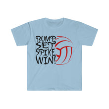 Load image into Gallery viewer, Volleyball Bump Set Spike Win Unisex Softstyle T-Shirt
