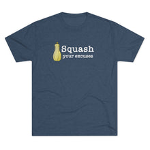 Load image into Gallery viewer, Squash your Excuses Men&#39;s Tri-Blend Crew Tee
