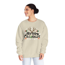 Load image into Gallery viewer, Merry Christmas Antlers Candy Canes Snowflake Unisex NuBlend® Crewneck Sweatshirt
