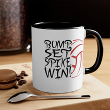 Load image into Gallery viewer, Bump Set Spike Win Accent Coffee Mug, 11oz
