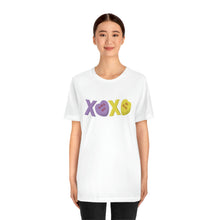 Load image into Gallery viewer, XOXO Kiss Me Be Mine Sweetheart Candy Valentines Day Unisex Jersey Short Sleeve Tee
