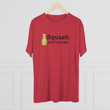 Load image into Gallery viewer, Squash your Excuses Men&#39;s Tri-Blend Crew Tee
