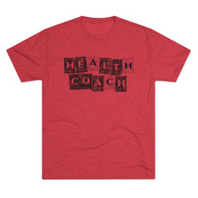 Load image into Gallery viewer, Health Coach Grunge Panels Motivational Men&#39;s Tri-Blend Crew Tee
