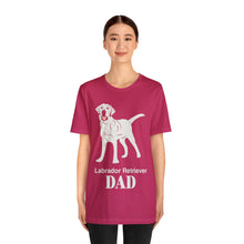 Load image into Gallery viewer, Labrador Retriever Dad Soft Unisex Jersey Short Sleeve Tee
