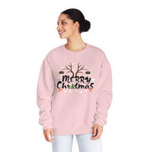 Load image into Gallery viewer, Merry Christmas Antlers Candy Canes Snowflake Unisex NuBlend® Crewneck Sweatshirt
