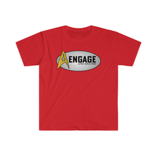 Load image into Gallery viewer, Captains Catchphrases Engage Jean Luc Picard Unisex Softstyle T-Shirt
