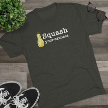 Load image into Gallery viewer, Squash your Excuses Men&#39;s Tri-Blend Crew Tee
