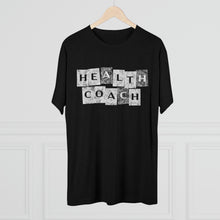 Load image into Gallery viewer, Health Coach Grunge Panels Motivational Men&#39;s Tri-Blend Crew Tee
