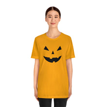 Load image into Gallery viewer, Halloween Pumpkin Face Unisex Jersey Short Sleeve Tee
