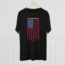 Load image into Gallery viewer, Transformational Health Coach Flag Unisex Tri-Blend Crew Tee
