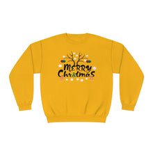 Load image into Gallery viewer, Merry Christmas Antlers Candy Canes Snowflake Unisex NuBlend® Crewneck Sweatshirt
