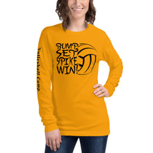 Load image into Gallery viewer, Bump Set Spike Win Volleyball Soft Unisex Long Sleeve Tee
