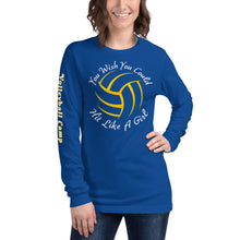 Load image into Gallery viewer, You Wish You Could Hit Like A Girl Soft Unisex Long Sleeve Tee
