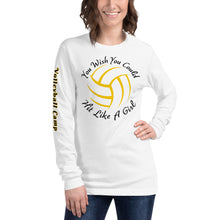 Load image into Gallery viewer, You Wish You Could Hit Like A Girl Soft Unisex Long Sleeve Tee
